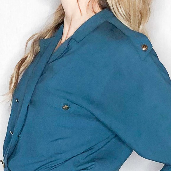 Vintage 80s Campagnie Internationale EXPRESS double breasted top. - Picture 5 of 13